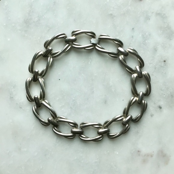 Modern Vintage Jewelry - Silver Chain Detail Necklace